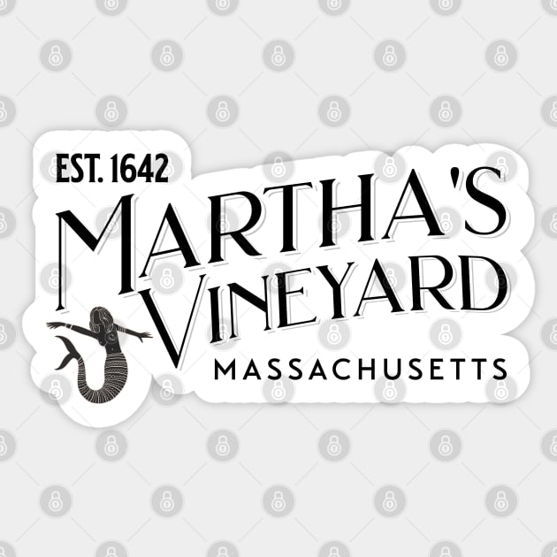 Martha's Vineyard, Massachusetts EST 1642 Sticker by Blended Designs